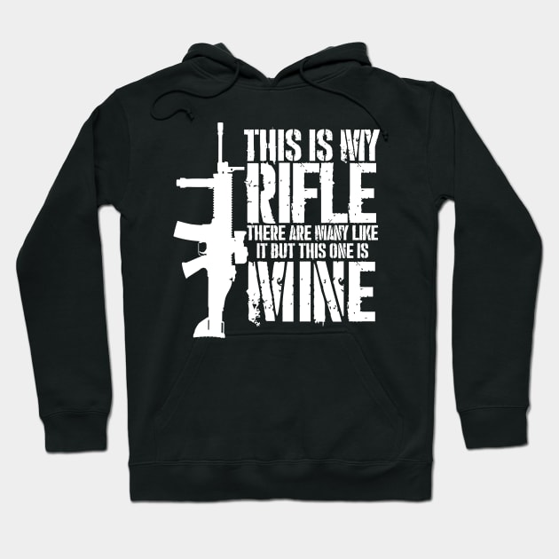 THIS IS MY RIFLE - FN SCAR (white text version) Hoodie by JHughesArt